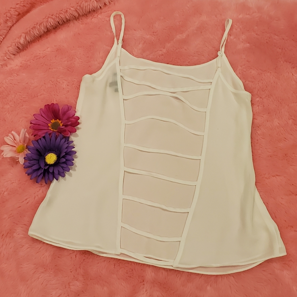 ANGL panel back tank top